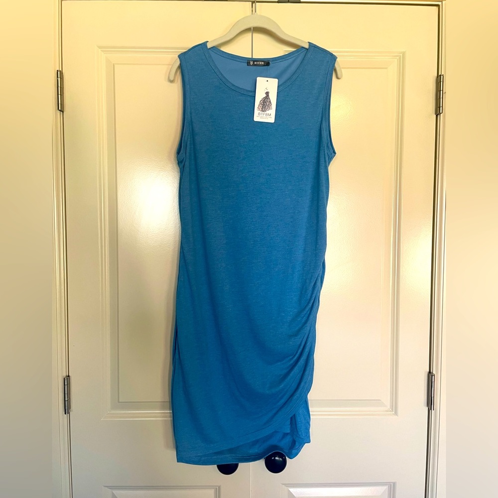 Blue midi dress